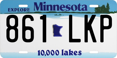 MN license plate 861LKP