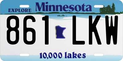 MN license plate 861LKW