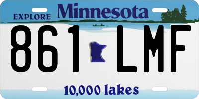 MN license plate 861LMF