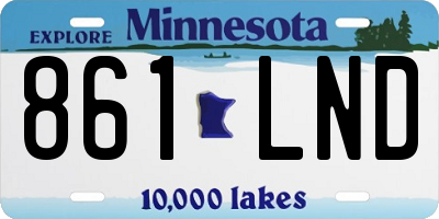 MN license plate 861LND
