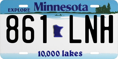 MN license plate 861LNH