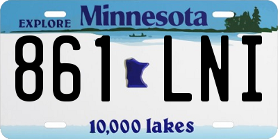 MN license plate 861LNI