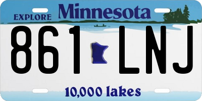 MN license plate 861LNJ