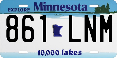 MN license plate 861LNM