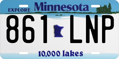 MN license plate 861LNP