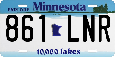 MN license plate 861LNR