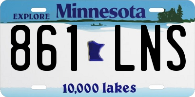 MN license plate 861LNS