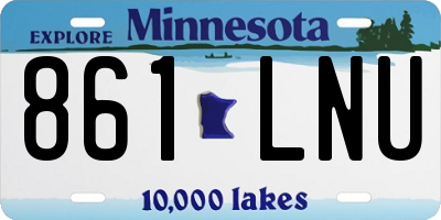MN license plate 861LNU