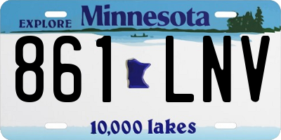 MN license plate 861LNV