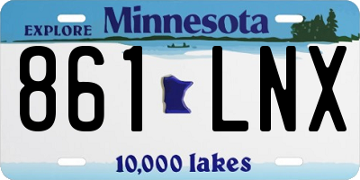 MN license plate 861LNX