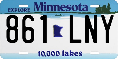 MN license plate 861LNY