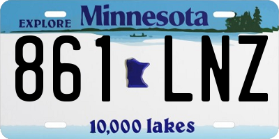 MN license plate 861LNZ