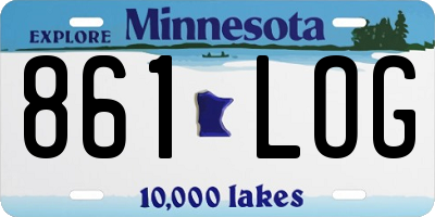 MN license plate 861LOG