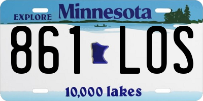 MN license plate 861LOS