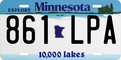 MN license plate 861LPA