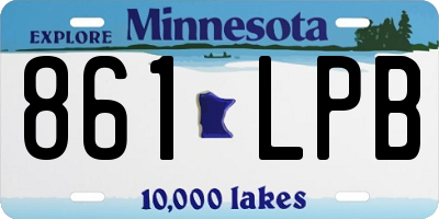 MN license plate 861LPB