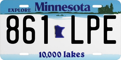MN license plate 861LPE