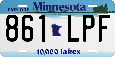 MN license plate 861LPF