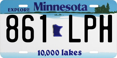 MN license plate 861LPH