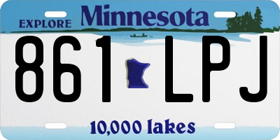 MN license plate 861LPJ