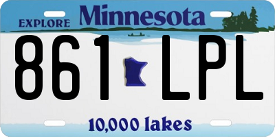 MN license plate 861LPL