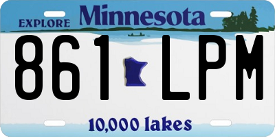 MN license plate 861LPM