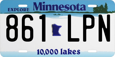 MN license plate 861LPN