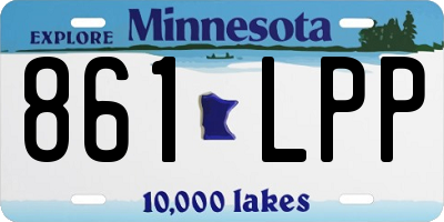 MN license plate 861LPP