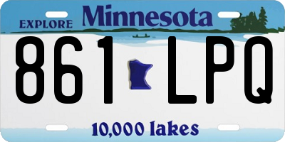 MN license plate 861LPQ