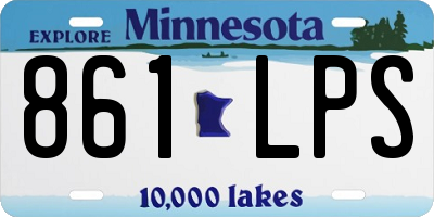 MN license plate 861LPS