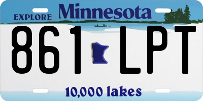 MN license plate 861LPT