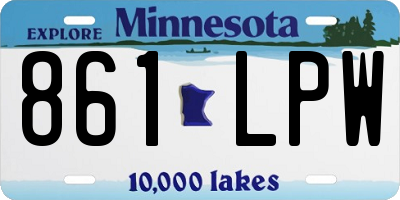 MN license plate 861LPW