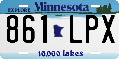 MN license plate 861LPX