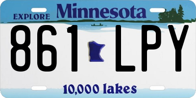 MN license plate 861LPY