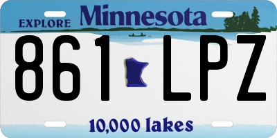 MN license plate 861LPZ