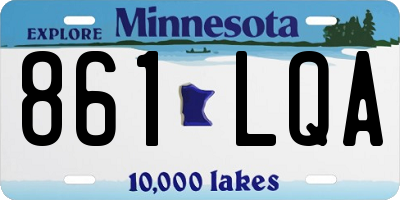 MN license plate 861LQA
