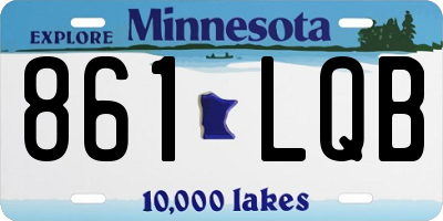 MN license plate 861LQB