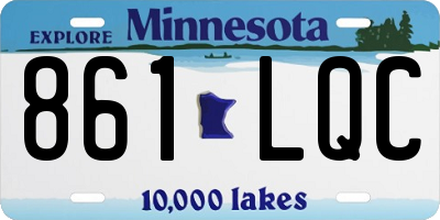 MN license plate 861LQC