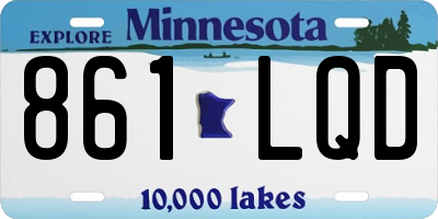 MN license plate 861LQD