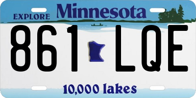 MN license plate 861LQE