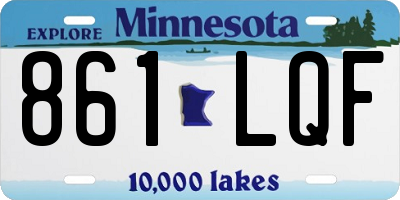 MN license plate 861LQF