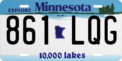 MN license plate 861LQG