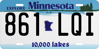 MN license plate 861LQI