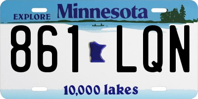 MN license plate 861LQN
