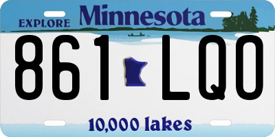 MN license plate 861LQO