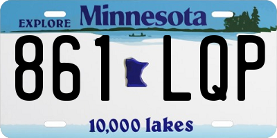 MN license plate 861LQP