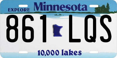MN license plate 861LQS