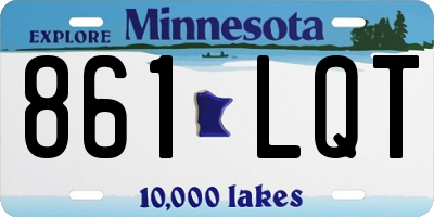 MN license plate 861LQT