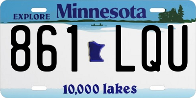 MN license plate 861LQU