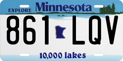 MN license plate 861LQV